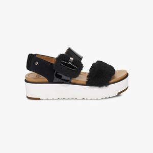 Ugg Le Fluff Women Slippers Black (0196KFQZA)